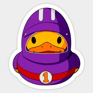 Racing Car Driver Rubber Duck Sticker